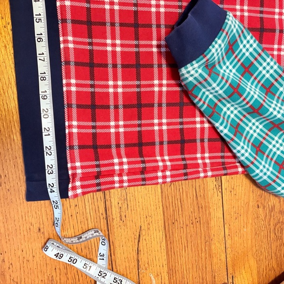 Lands’ End Hoodie Sweatshirt Womens 1X 16W-18W Plaid Colorblock Serious Sweats - Picture 3 of 10